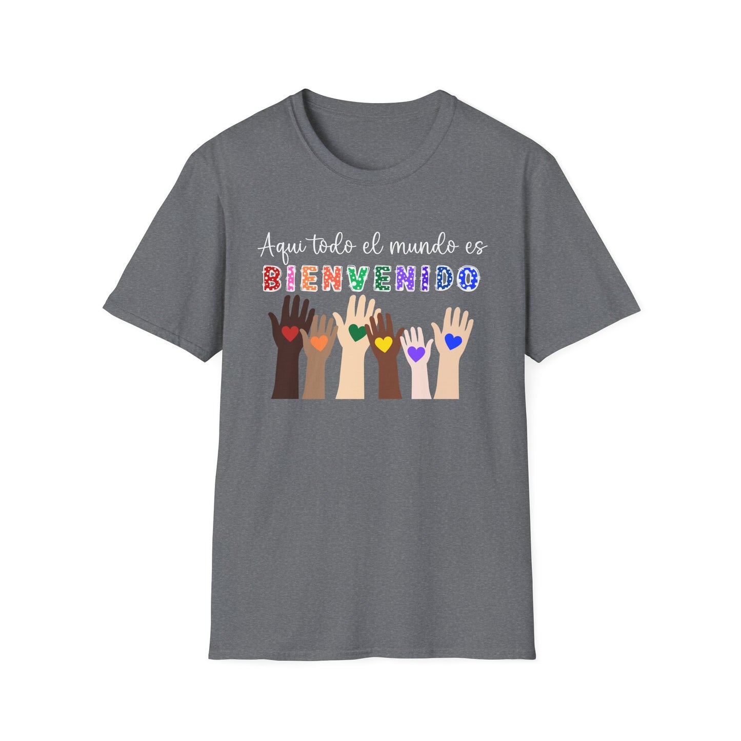 Inclusive Welcome T-Shirt | Unisex Softstyle Tee for Diversity, Equality, Pride, Gifts for Friends, Community Events