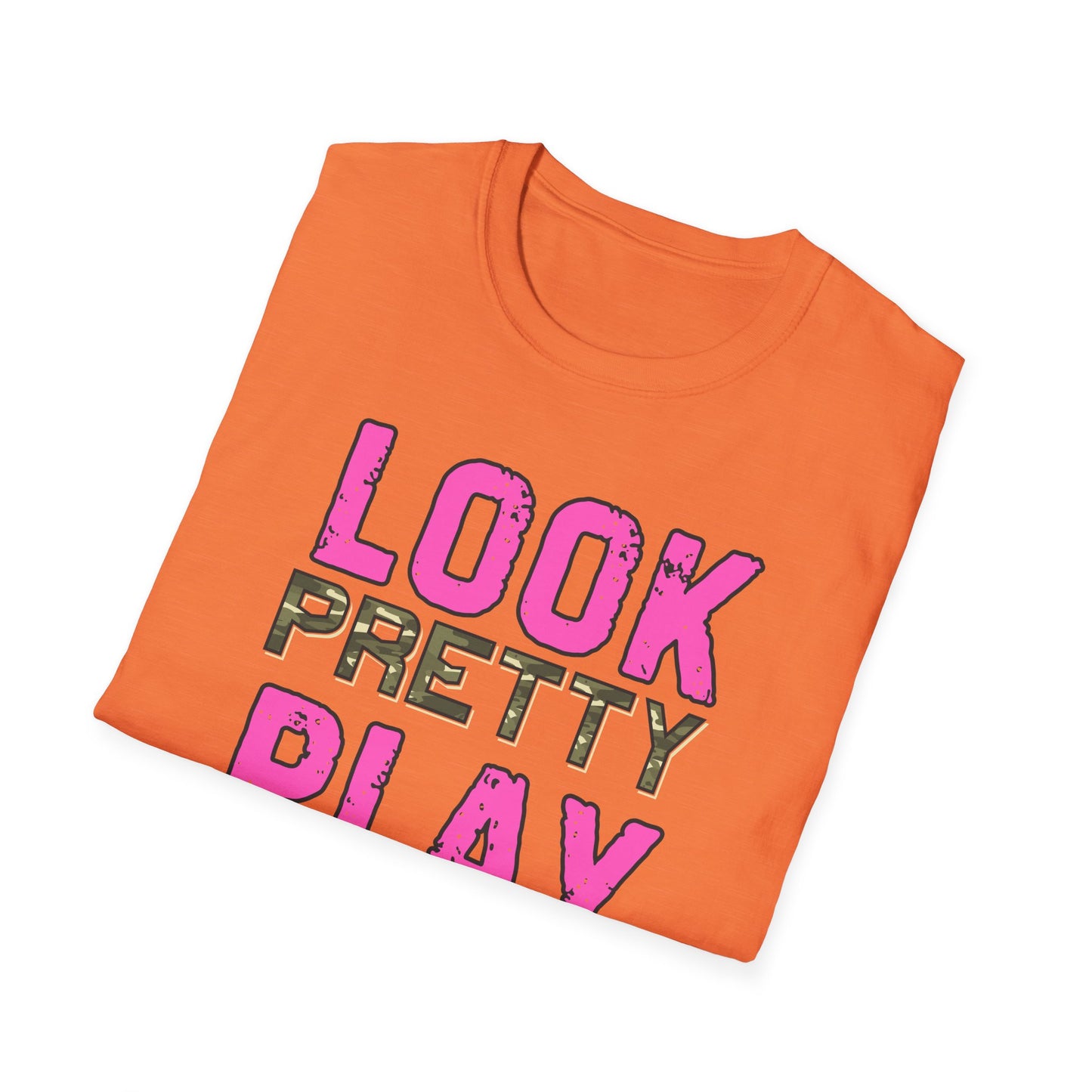 Look Pretty Play Dirty Unisex Softstyle T-Shirt - Fun & Stylish Tee for Casual Wear