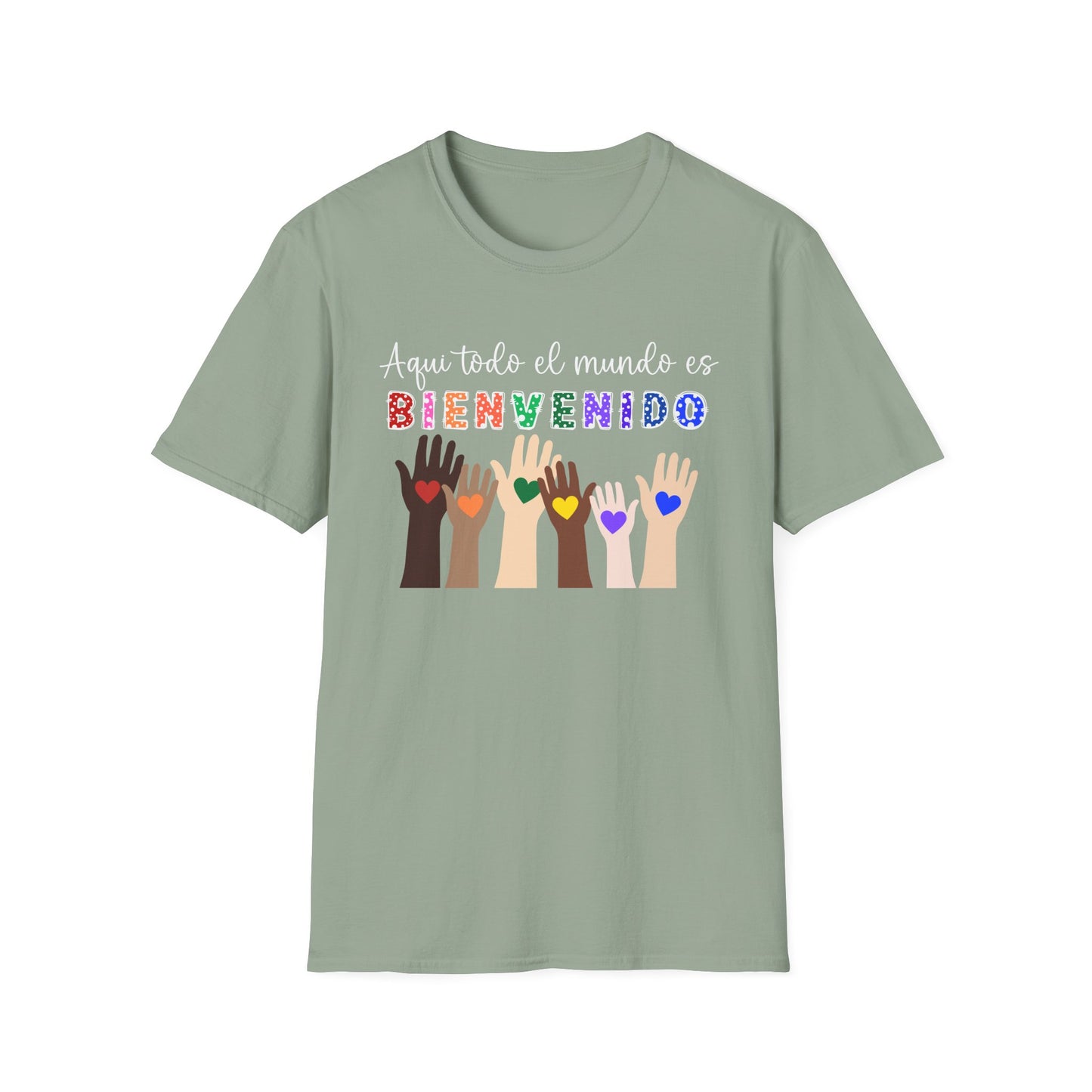 Inclusive Welcome T-Shirt | Unisex Softstyle Tee for Diversity, Equality, Pride, Gifts for Friends, Community Events