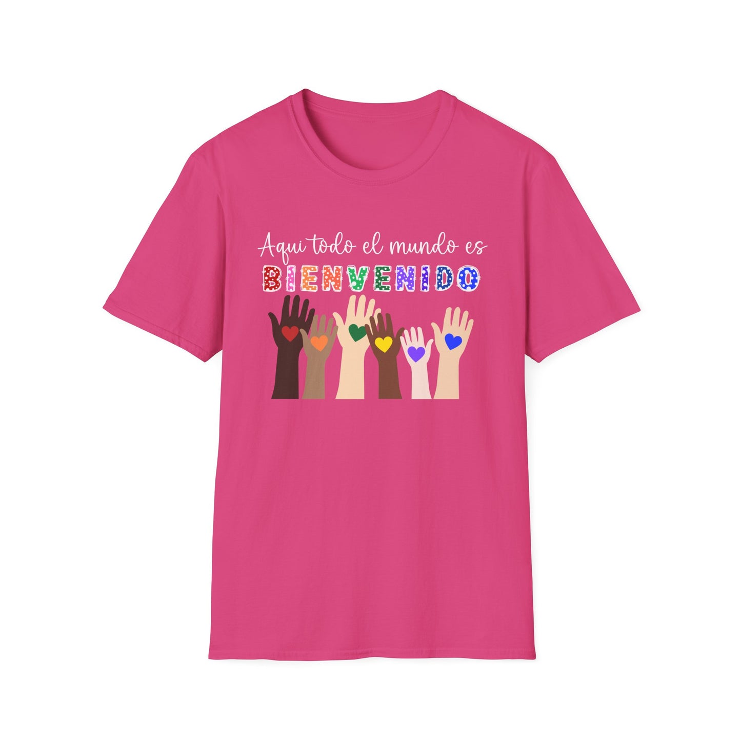 Inclusive Welcome T-Shirt | Unisex Softstyle Tee for Diversity, Equality, Pride, Gifts for Friends, Community Events