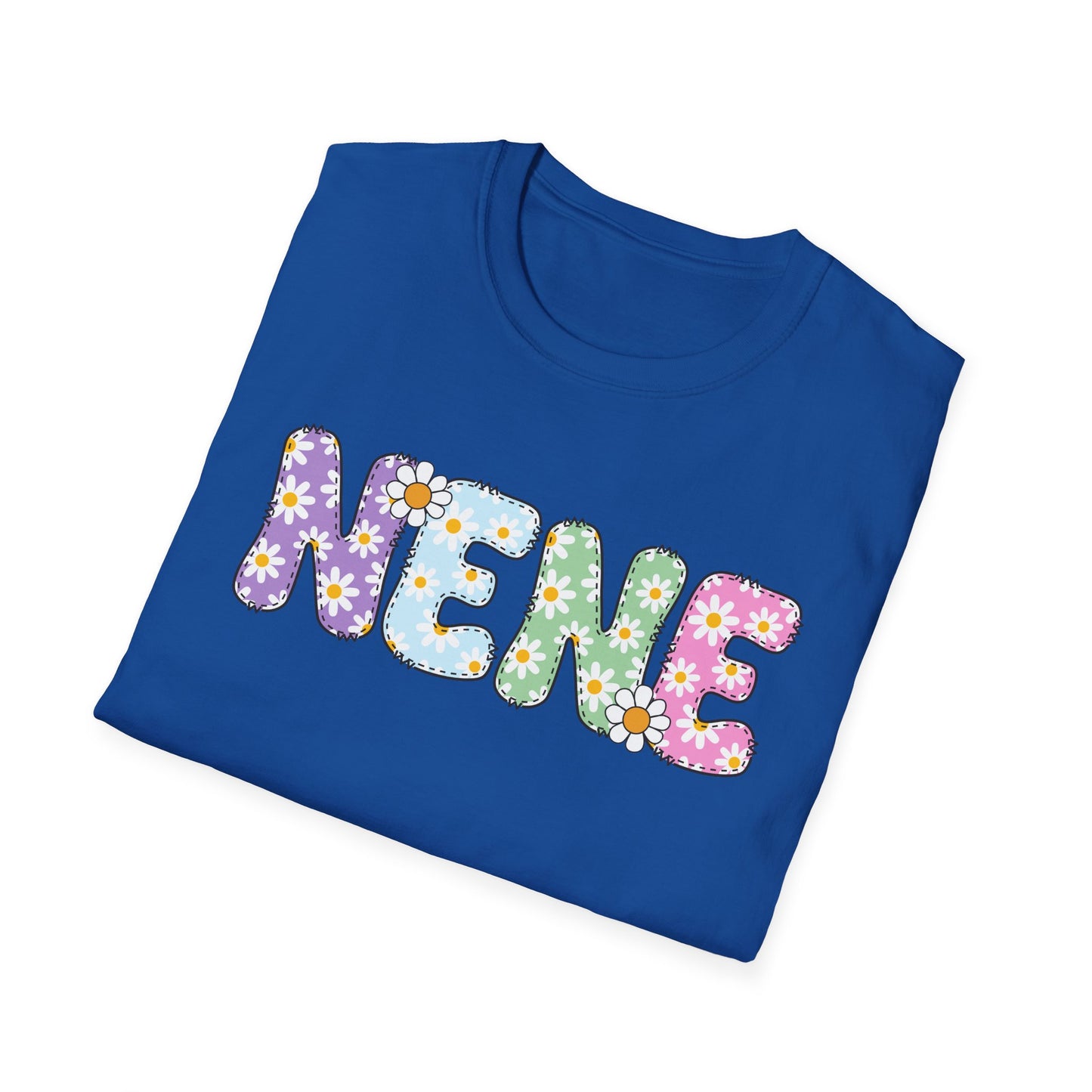 Colorful Floral NENE Softstyle T-Shirt - Trendy Casual Wear for Everyday Celebrations