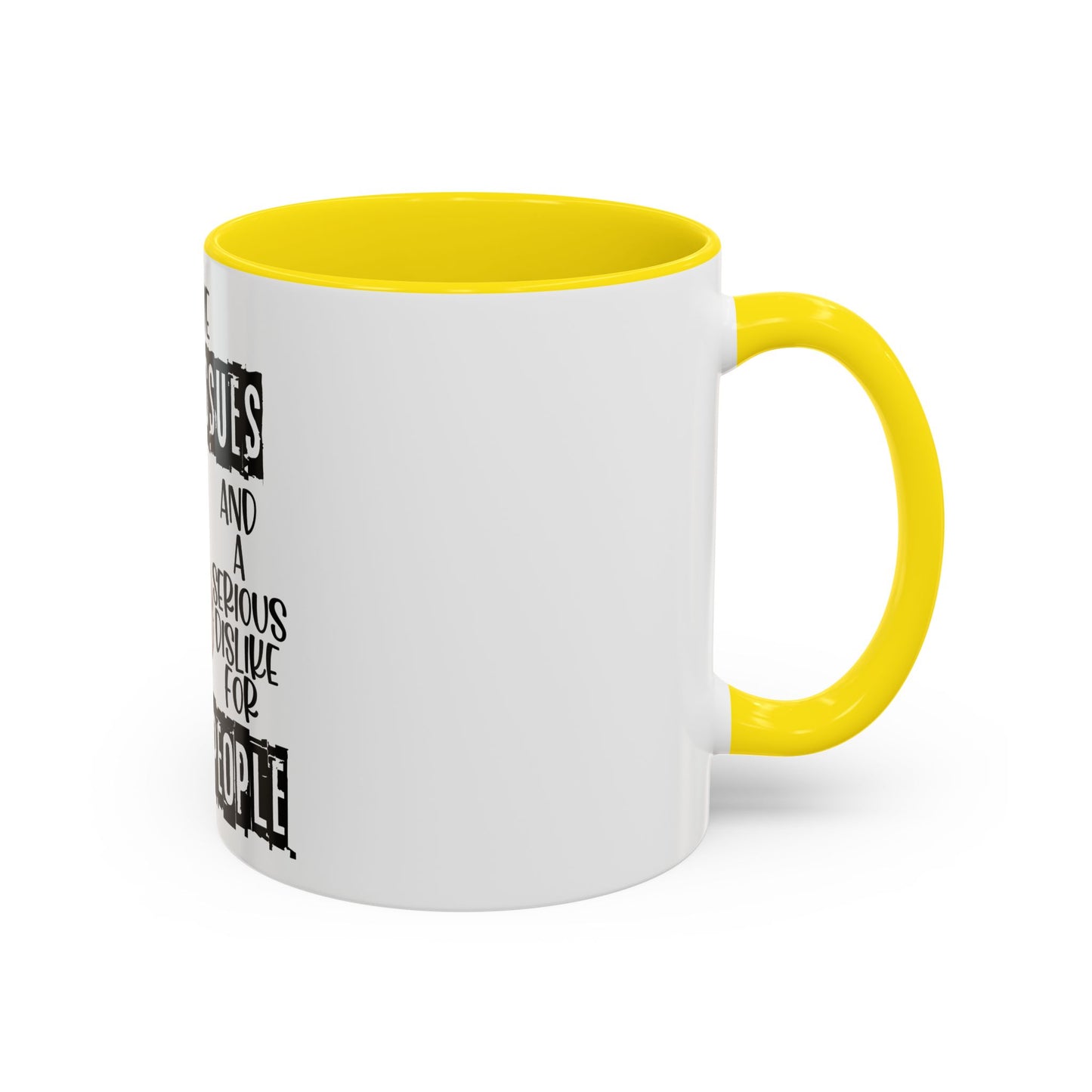 I Have Anger Issues and a Serious Dislike for Stu*id People" Cat Mug (11, 15oz)