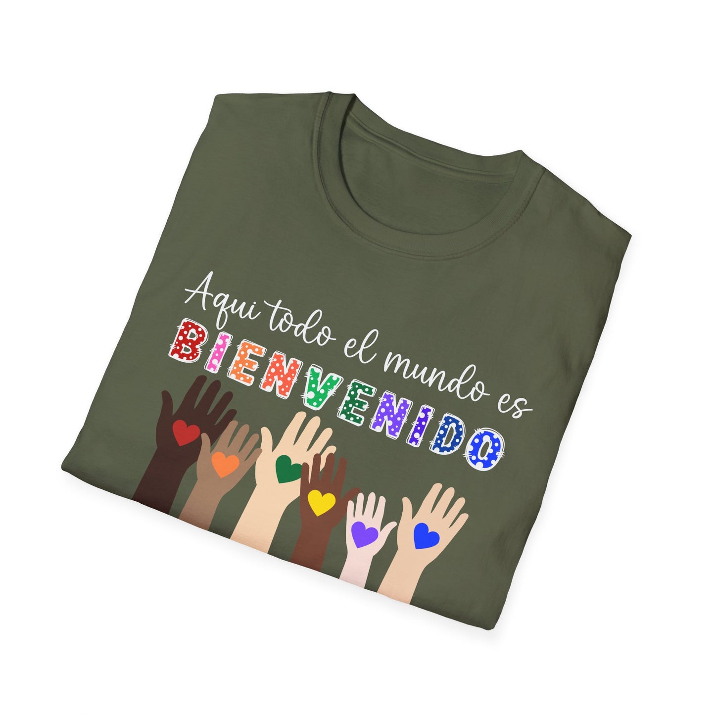 Inclusive Welcome T-Shirt | Unisex Softstyle Tee for Diversity, Equality, Pride, Gifts for Friends, Community Events