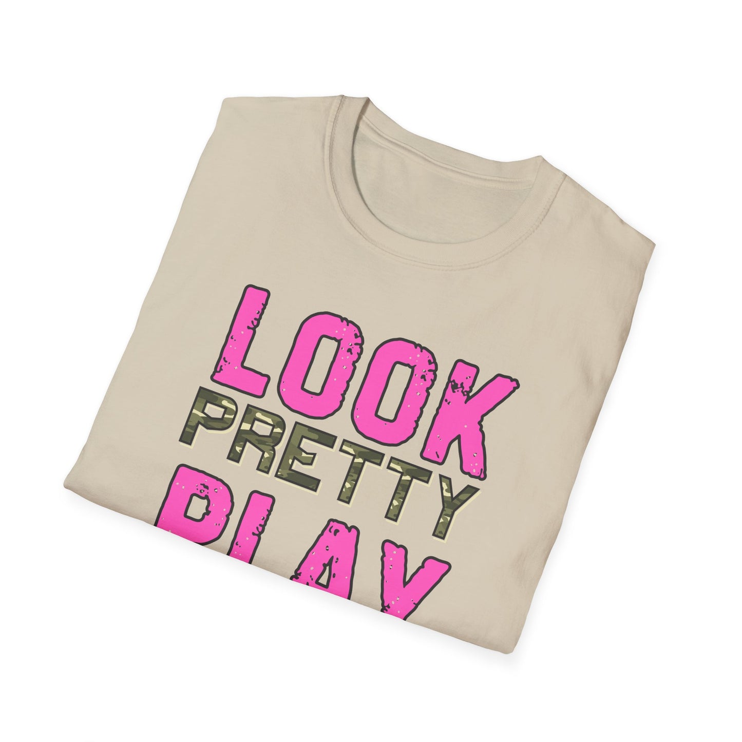 Look Pretty Play Dirty Unisex Softstyle T-Shirt - Fun & Stylish Tee for Casual Wear