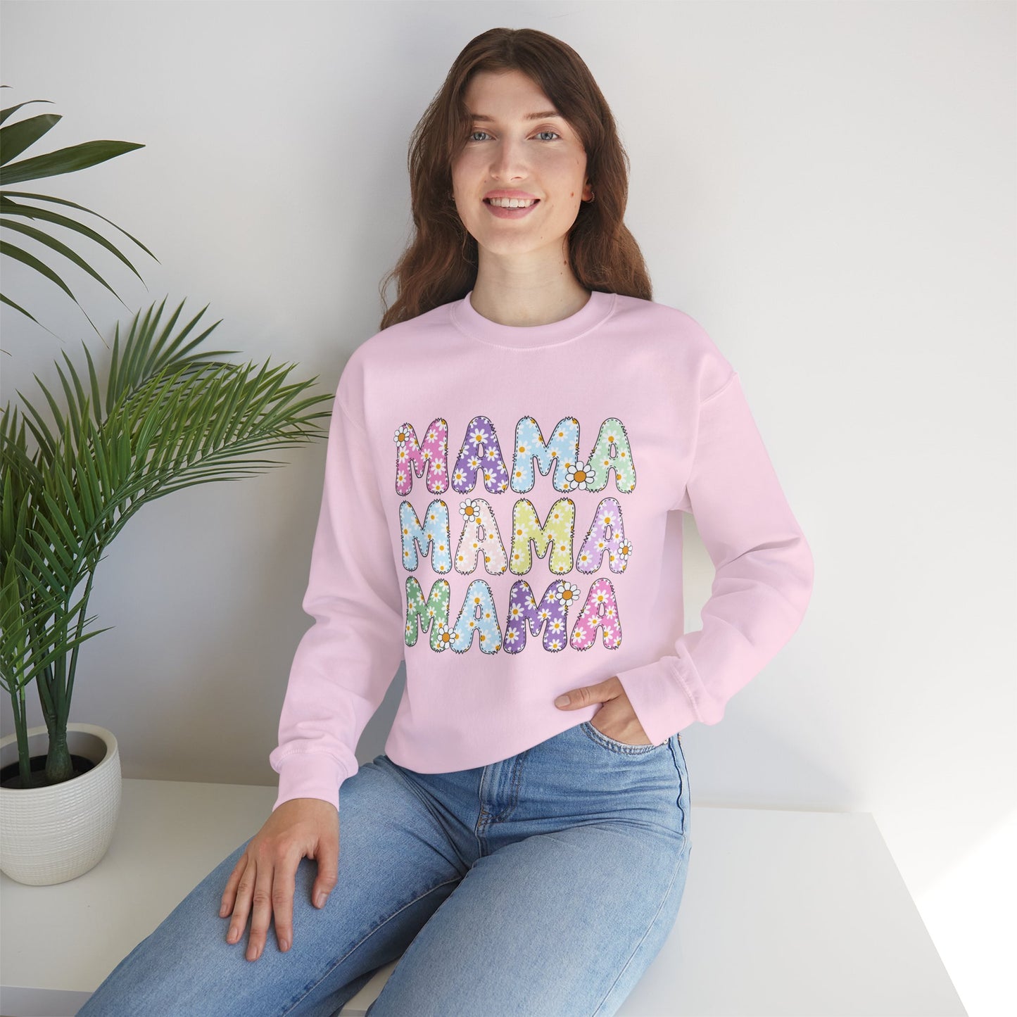 Pastel MAMA Spring Crewneck Sweatshirt