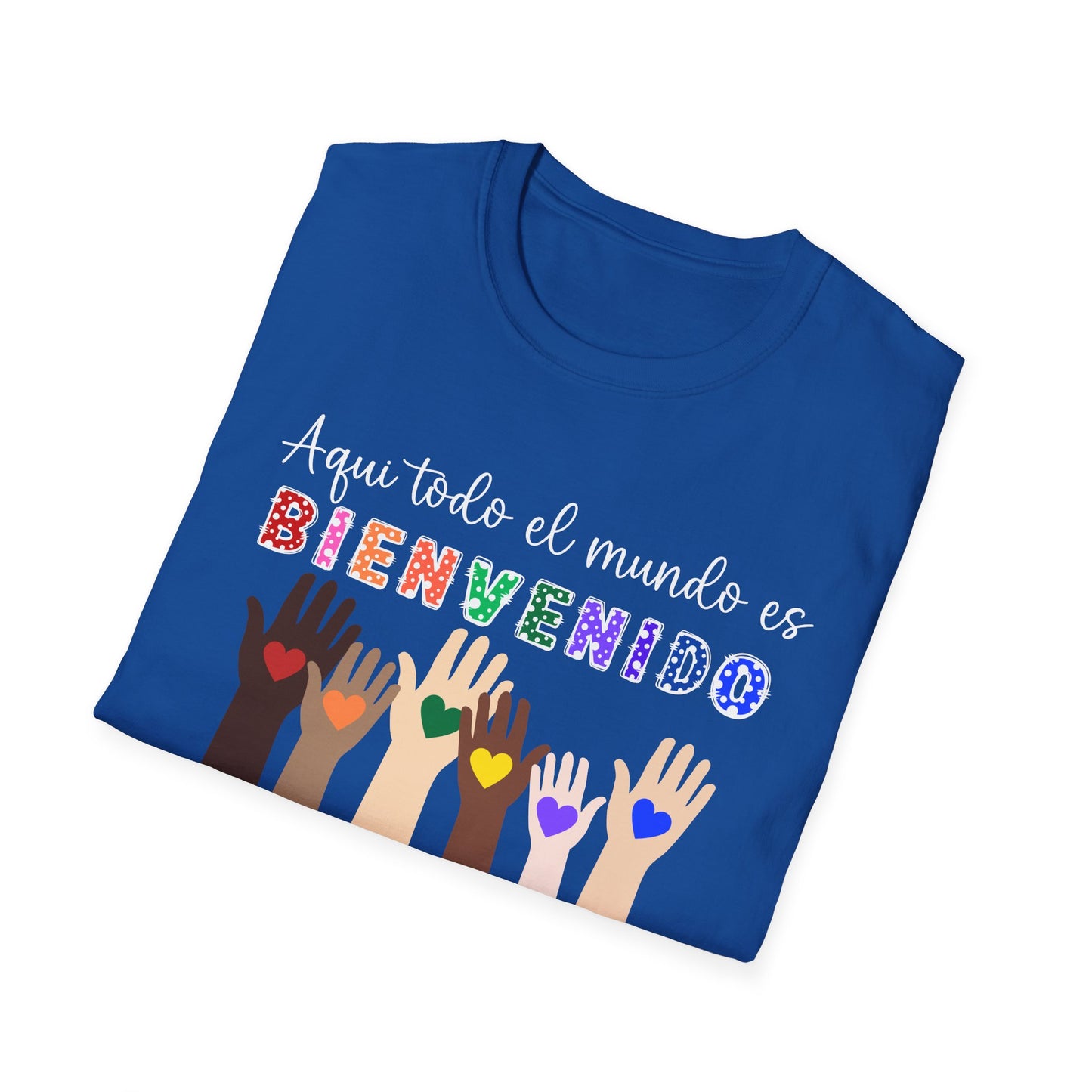 Inclusive Welcome T-Shirt | Unisex Softstyle Tee for Diversity, Equality, Pride, Gifts for Friends, Community Events