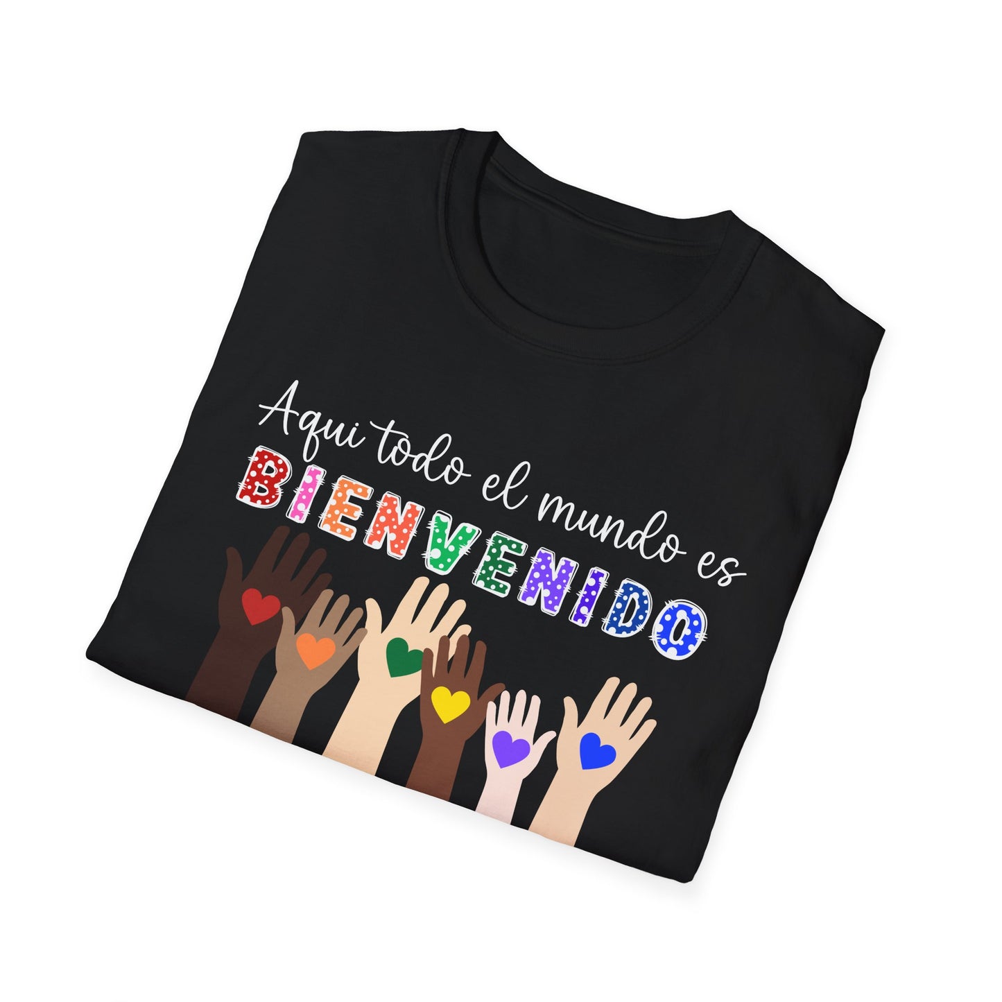 Inclusive Welcome T-Shirt | Unisex Softstyle Tee for Diversity, Equality, Pride, Gifts for Friends, Community Events