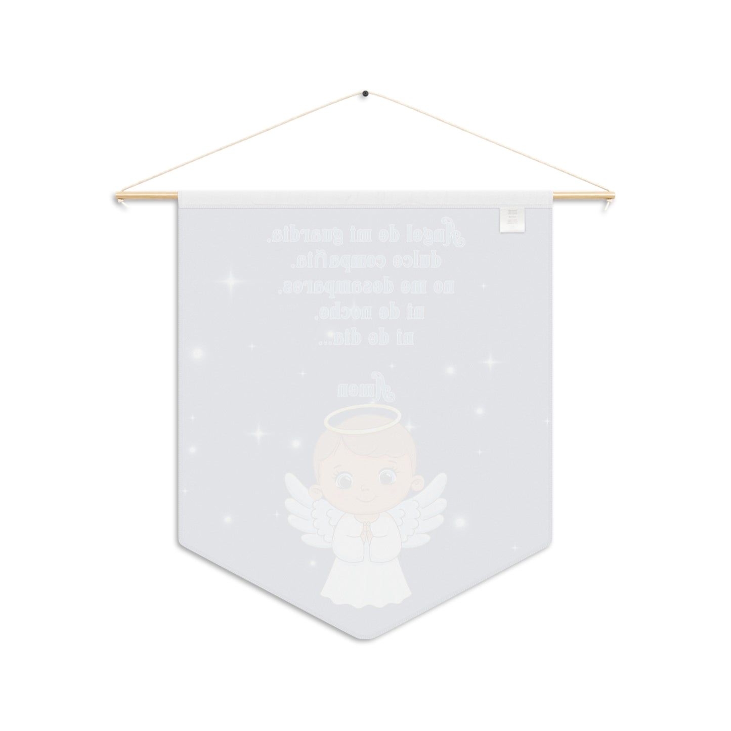 Boy Guardian Angel Pennant | Baby Nursery Décor, Child’s Room Wall Art, Baptism Gift, Christening Decoration, Religious Home Décor