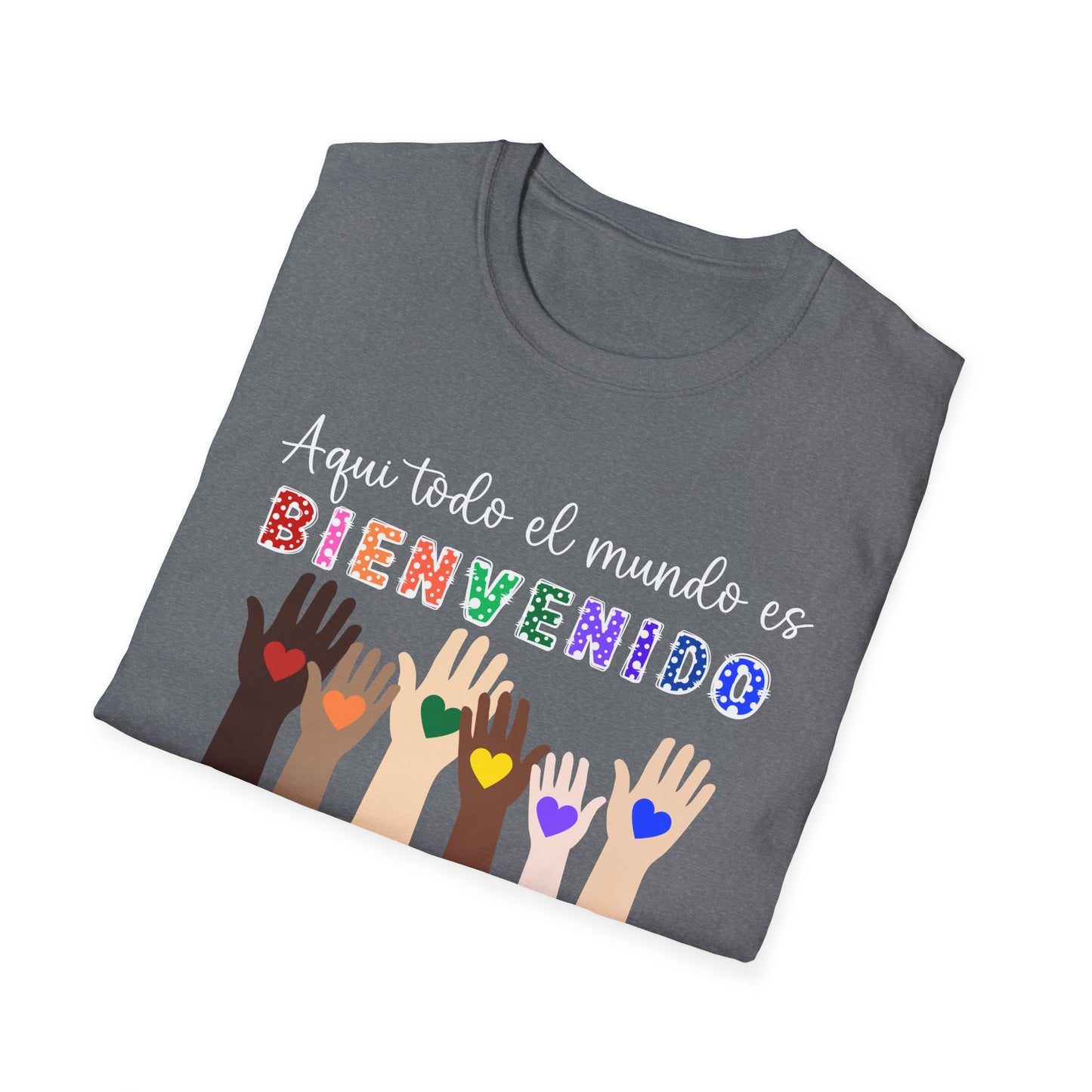 Inclusive Welcome T-Shirt | Unisex Softstyle Tee for Diversity, Equality, Pride, Gifts for Friends, Community Events