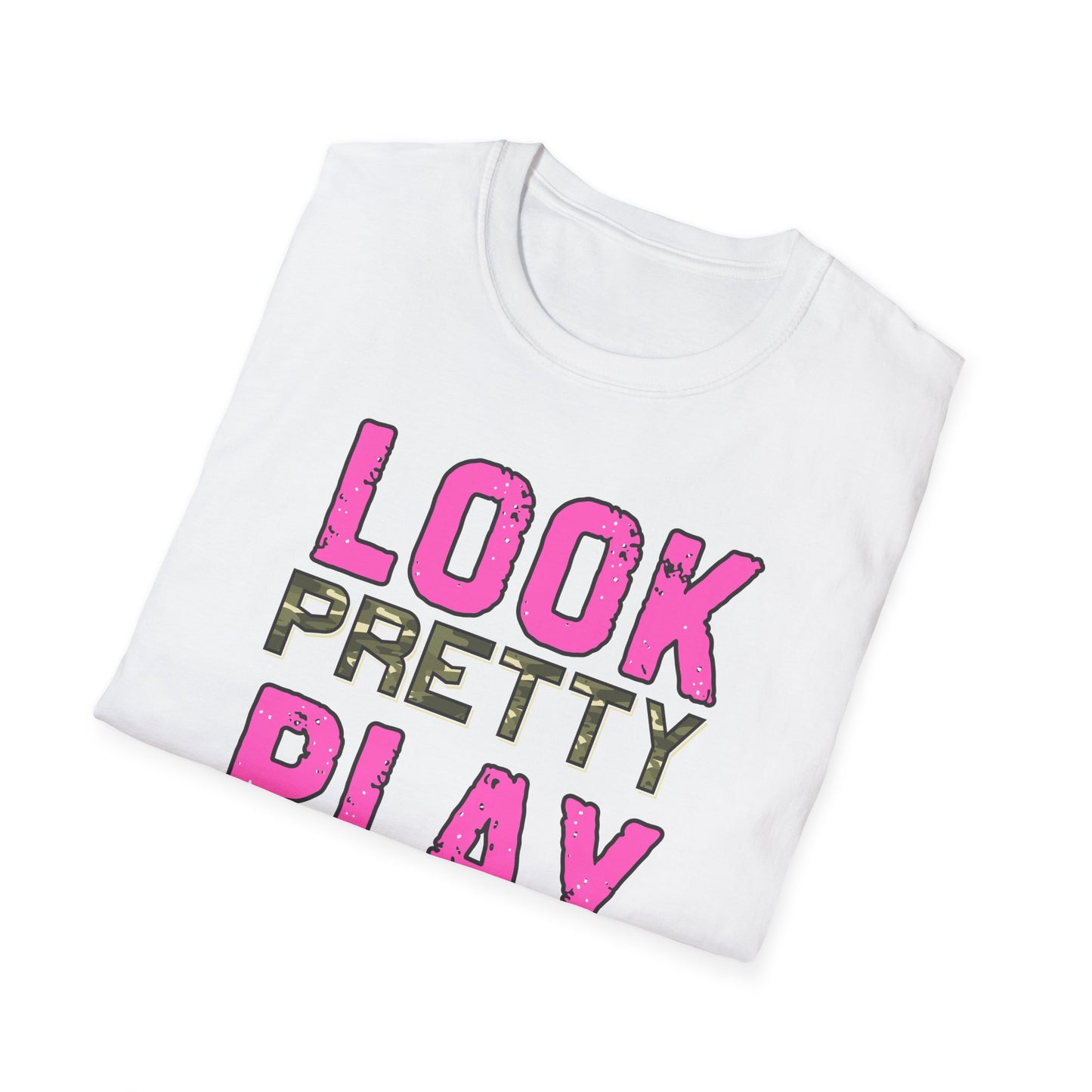 Look Pretty Play Dirty Unisex Softstyle T-Shirt - Fun & Stylish Tee for Casual Wear