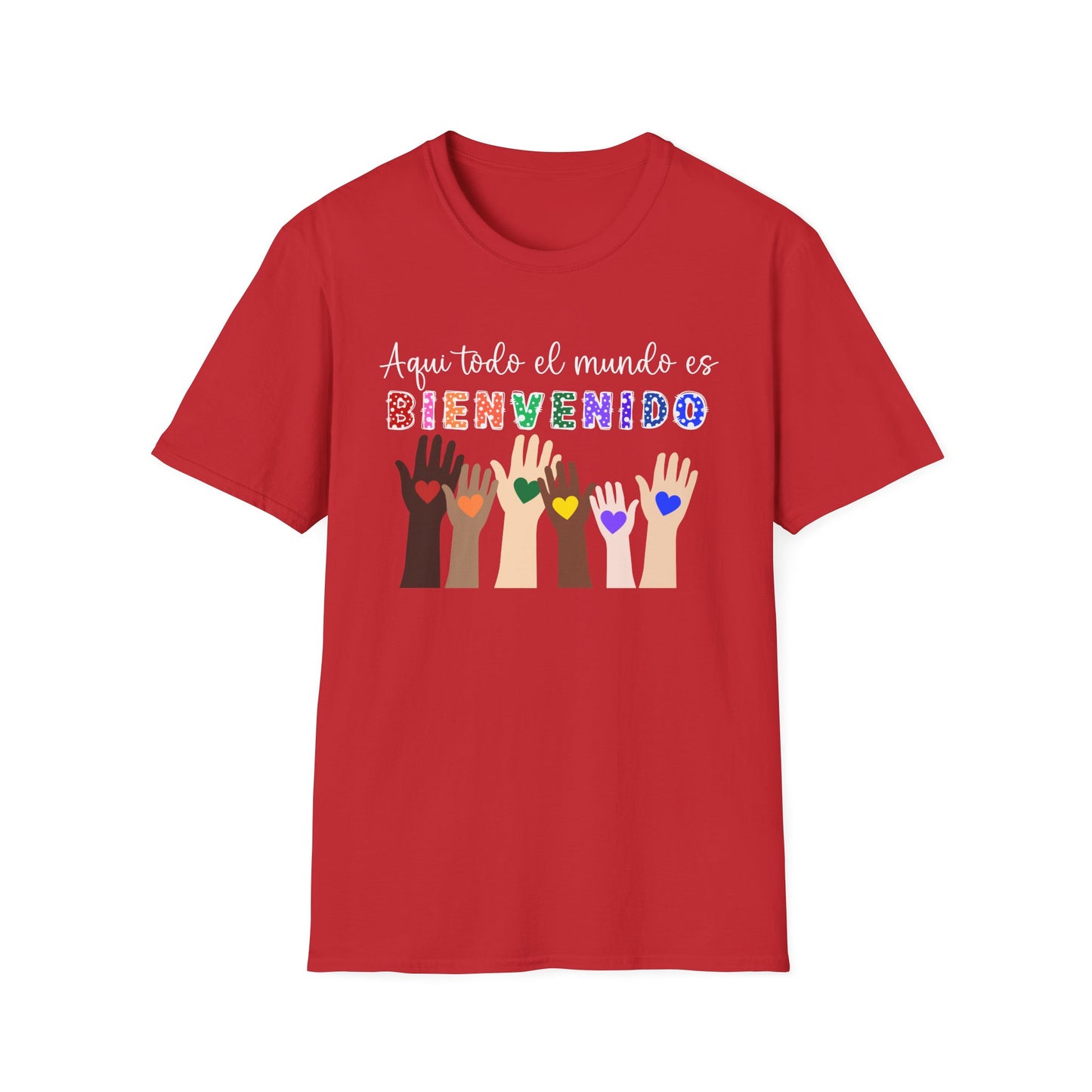 Inclusive Welcome T-Shirt | Unisex Softstyle Tee for Diversity, Equality, Pride, Gifts for Friends, Community Events