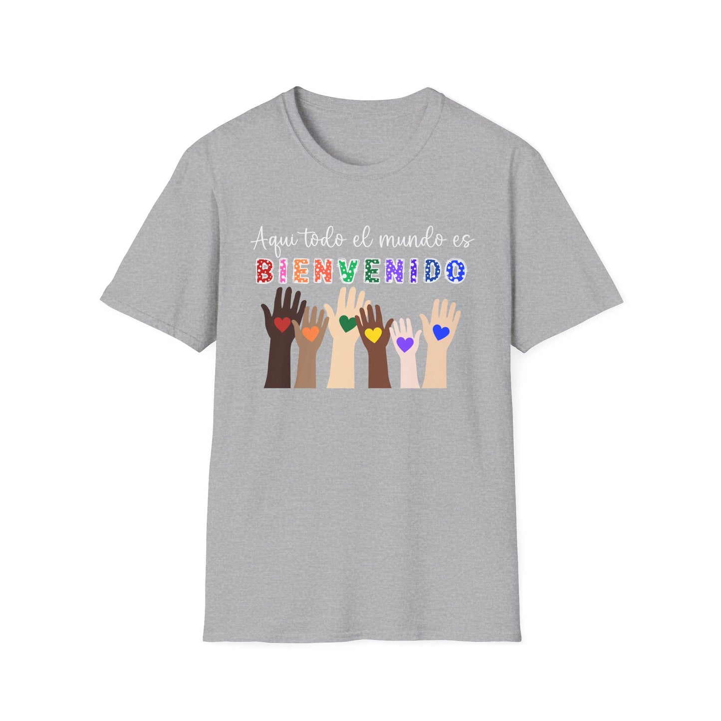 Inclusive Welcome T-Shirt | Unisex Softstyle Tee for Diversity, Equality, Pride, Gifts for Friends, Community Events