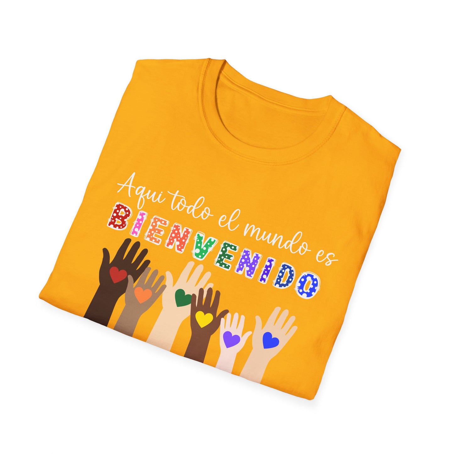 Inclusive Welcome T-Shirt | Unisex Softstyle Tee for Diversity, Equality, Pride, Gifts for Friends, Community Events