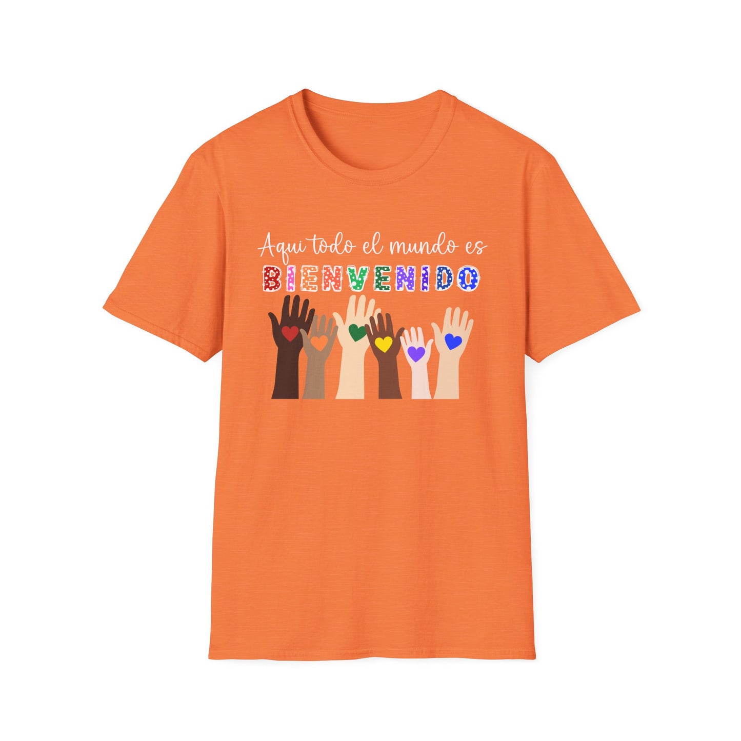 Inclusive Welcome T-Shirt | Unisex Softstyle Tee for Diversity, Equality, Pride, Gifts for Friends, Community Events