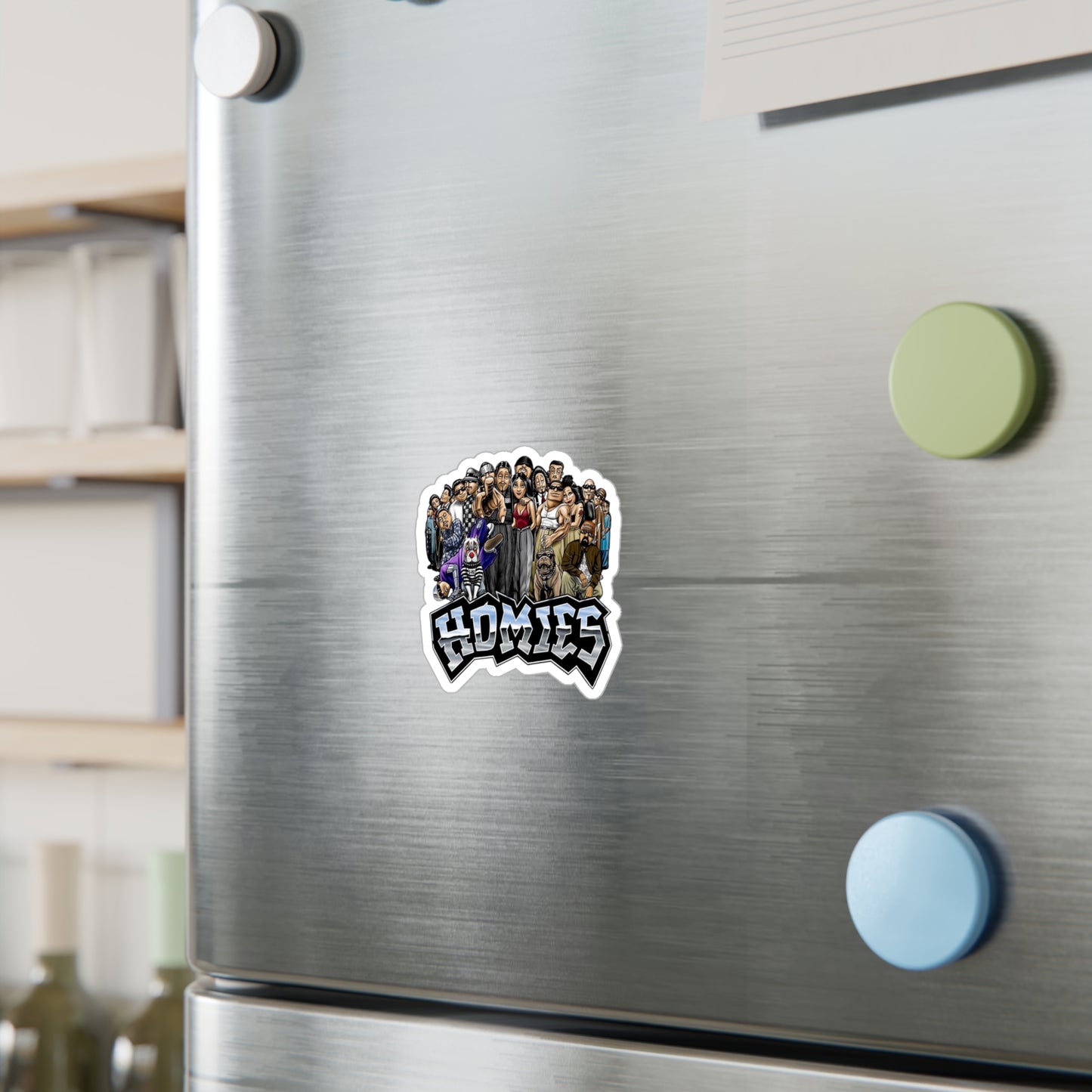 Homies Kiss-Cut Vinyl Decals | Unique Stickers for Home Decor, Skateboards, Laptops, Gift Ideas, Urban Art