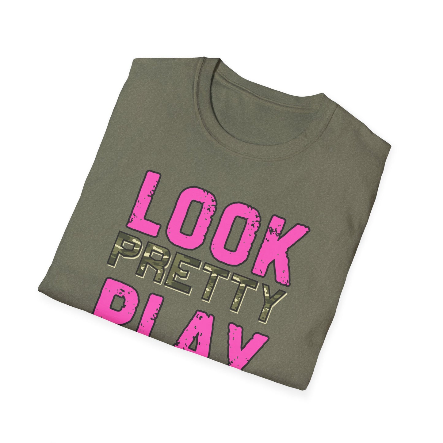 Look Pretty Play Dirty Unisex Softstyle T-Shirt - Fun & Stylish Tee for Casual Wear