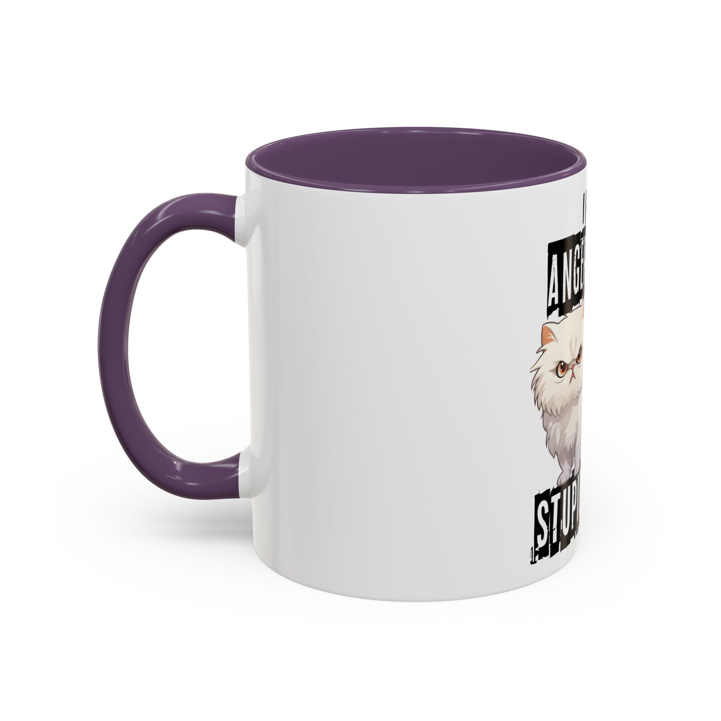 I Have Anger Issues and a Serious Dislike for Stu*id People" Cat Mug (11, 15oz)