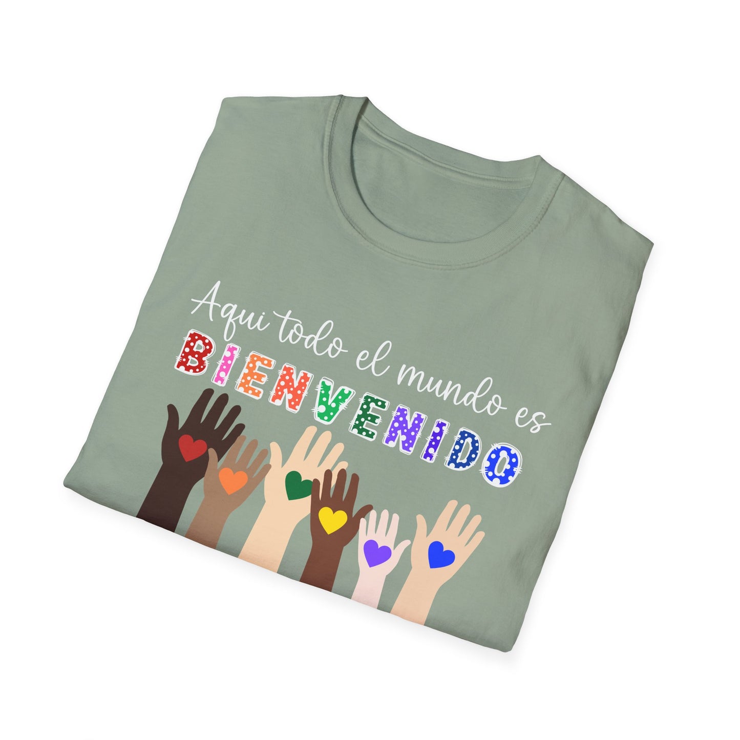 Inclusive Welcome T-Shirt | Unisex Softstyle Tee for Diversity, Equality, Pride, Gifts for Friends, Community Events