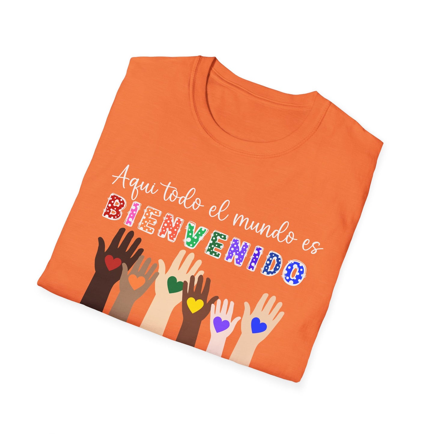 Inclusive Welcome T-Shirt | Unisex Softstyle Tee for Diversity, Equality, Pride, Gifts for Friends, Community Events