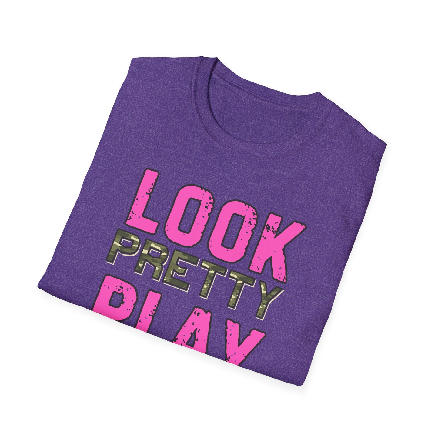 Look Pretty Play Dirty Unisex Softstyle T-Shirt - Fun & Stylish Tee for Casual Wear