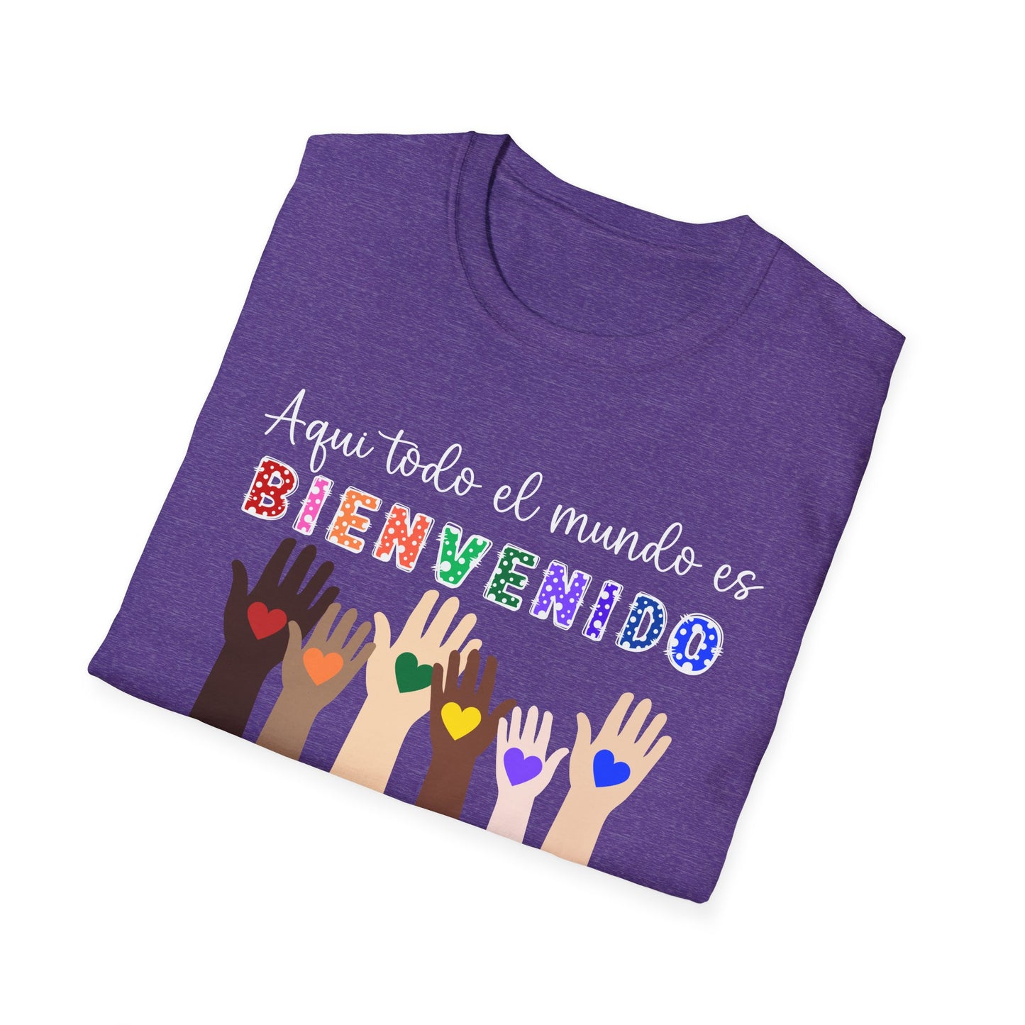 Inclusive Welcome T-Shirt | Unisex Softstyle Tee for Diversity, Equality, Pride, Gifts for Friends, Community Events