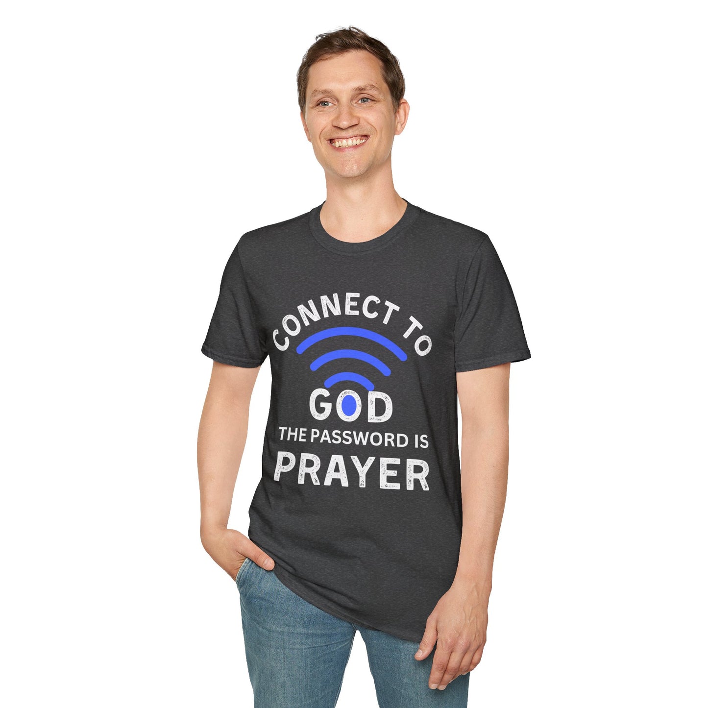 Connect to God – The Password is Prayer Wi-Fi T-Shirt