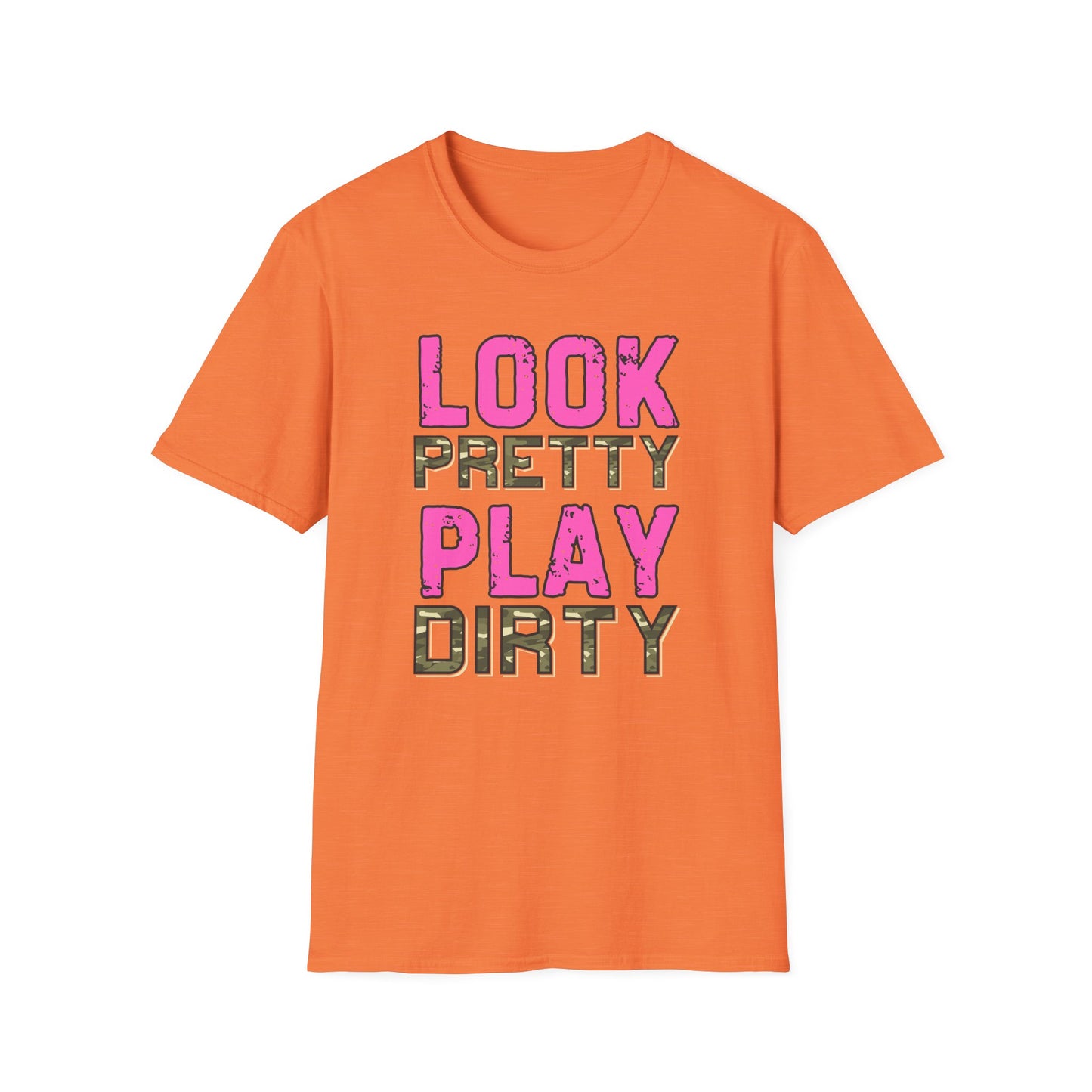Look Pretty Play Dirty Unisex Softstyle T-Shirt - Fun & Stylish Tee for Casual Wear