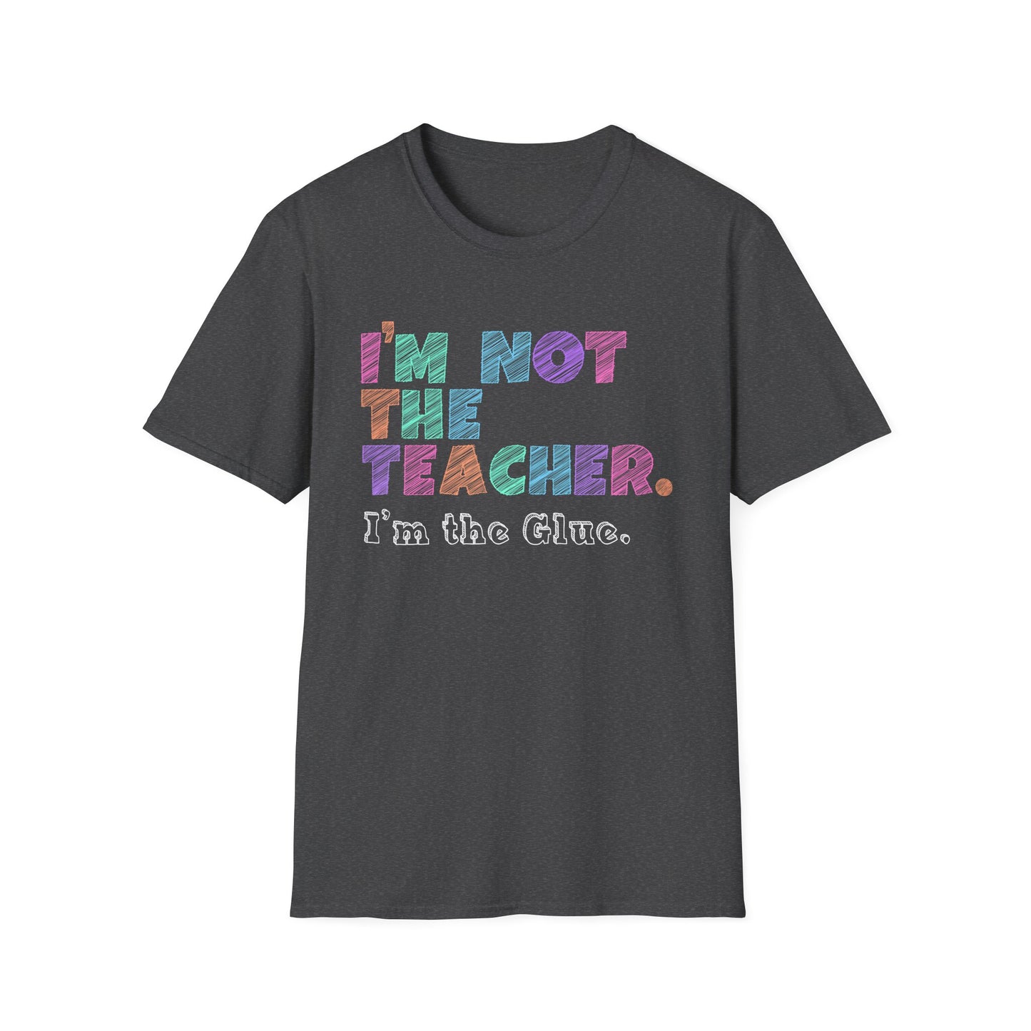 Colorful Teacher Appreciation T-Shirt, Funny Teacher Gift, Unisex Softstyle Tee, Back to School, Educational Humor, Unique Gift Idea