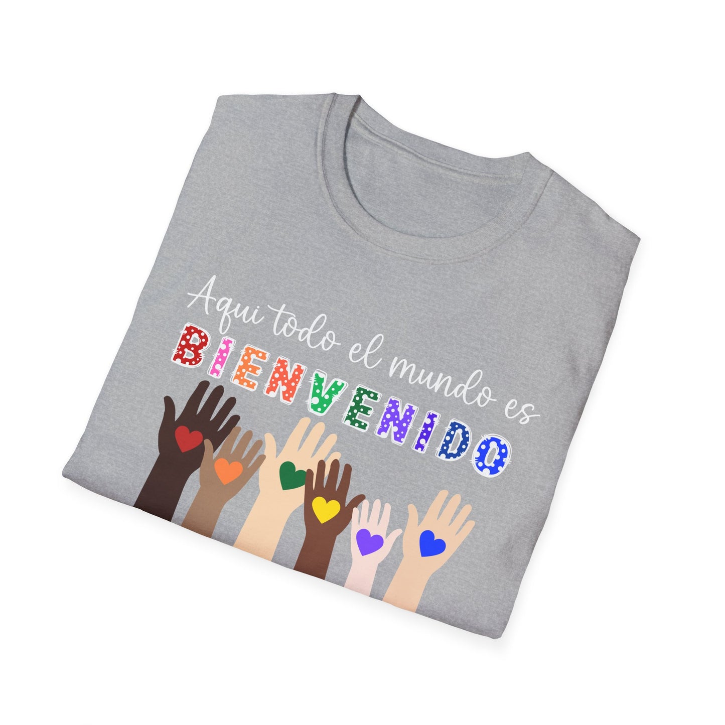 Inclusive Welcome T-Shirt | Unisex Softstyle Tee for Diversity, Equality, Pride, Gifts for Friends, Community Events