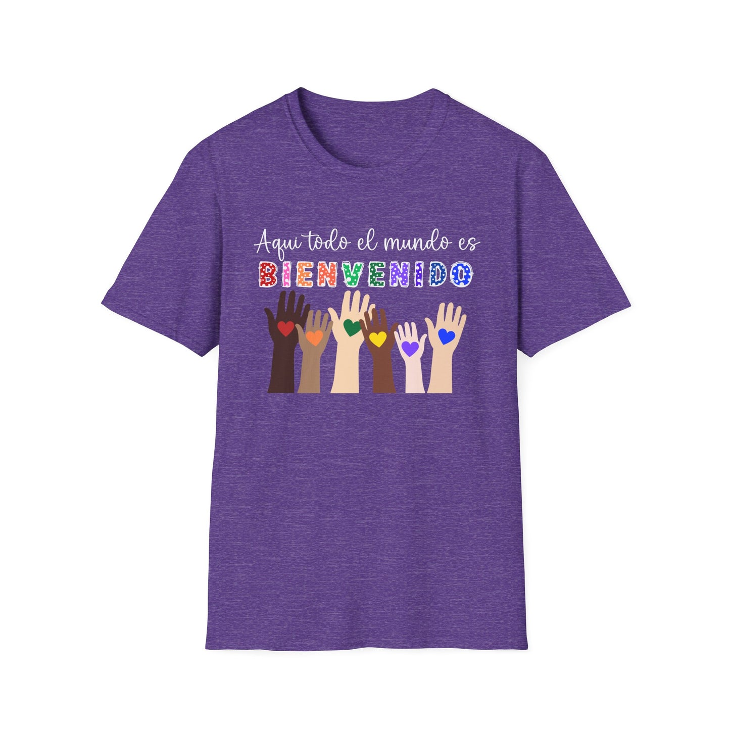 Inclusive Welcome T-Shirt | Unisex Softstyle Tee for Diversity, Equality, Pride, Gifts for Friends, Community Events