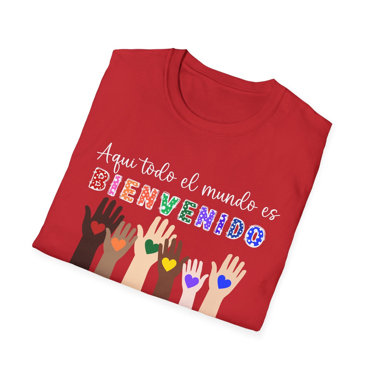 Inclusive Welcome T-Shirt | Unisex Softstyle Tee for Diversity, Equality, Pride, Gifts for Friends, Community Events