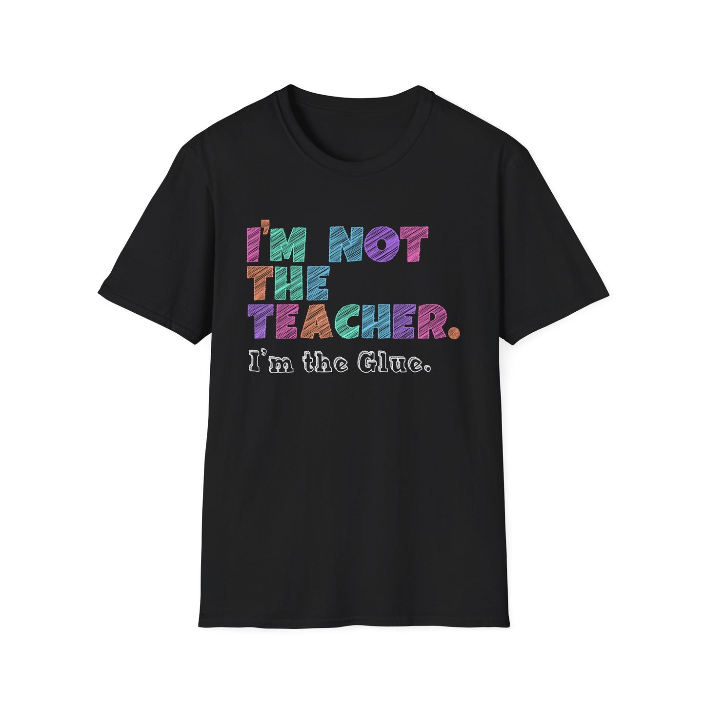 Colorful Teacher Appreciation T-Shirt, Funny Teacher Gift, Unisex Softstyle Tee, Back to School, Educational Humor, Unique Gift Idea
