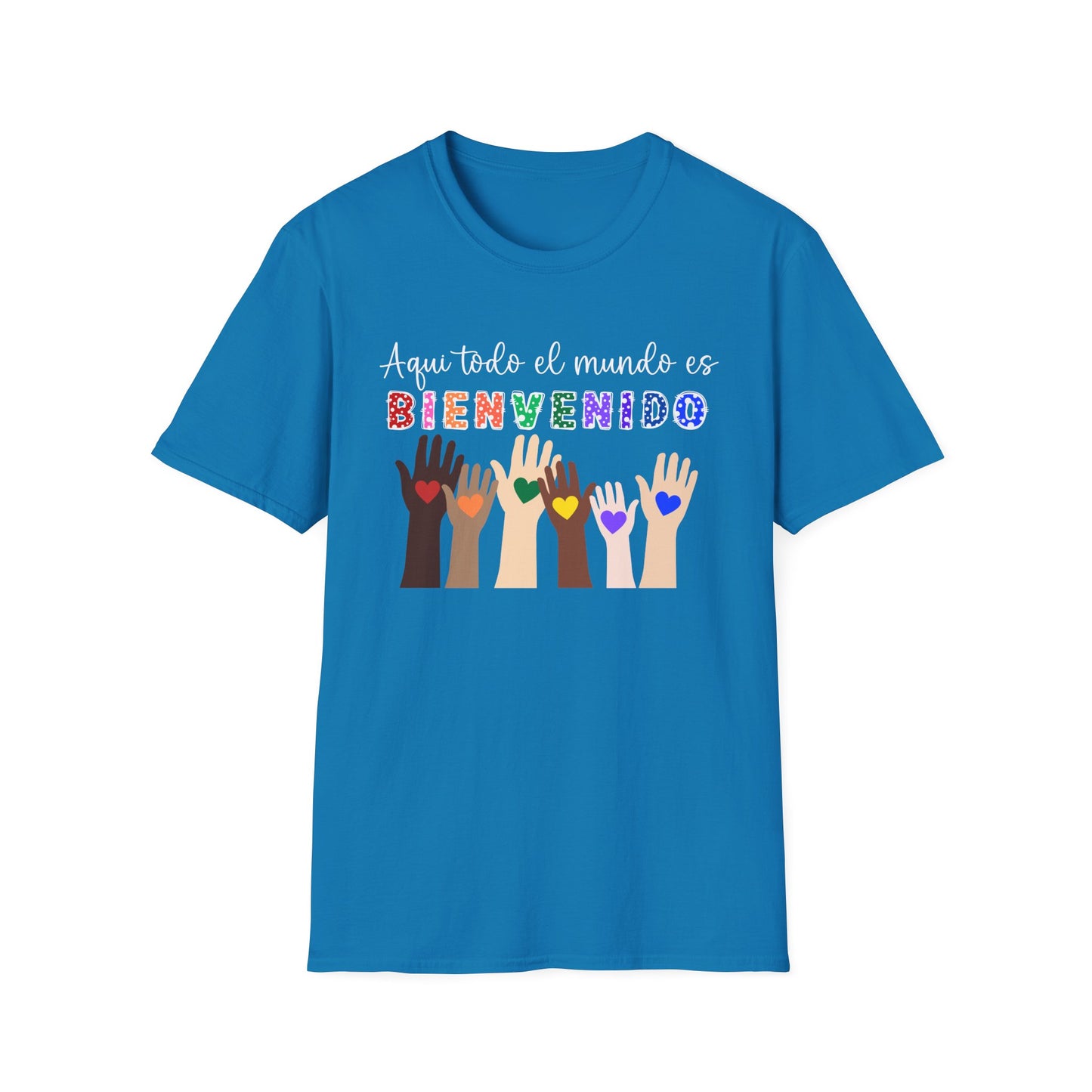 Inclusive Welcome T-Shirt | Unisex Softstyle Tee for Diversity, Equality, Pride, Gifts for Friends, Community Events