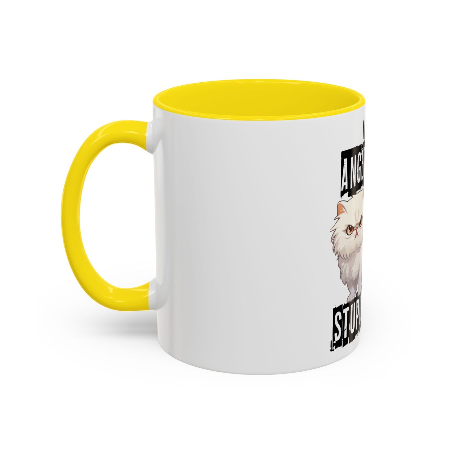 I Have Anger Issues and a Serious Dislike for Stu*id People" Cat Mug (11, 15oz)