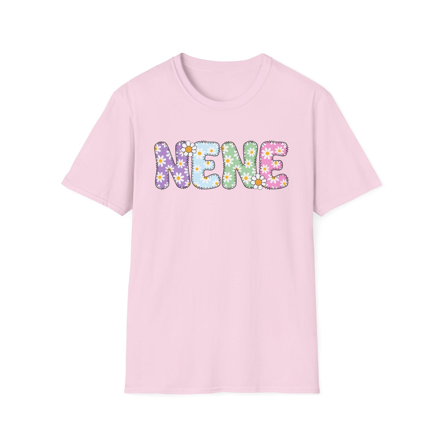 Colorful Floral NENE Softstyle T-Shirt - Trendy Casual Wear for Everyday Celebrations