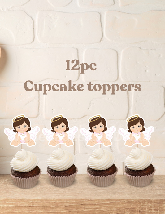 Baby Angel girl Cupcake toppers