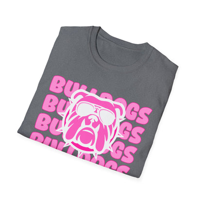 Pink Bulldog Unisex T-Shirt, Dog Lover Gift, Casual Wear, Cute Animal Tee, Pet Owner Apparel, Everyday Comfort