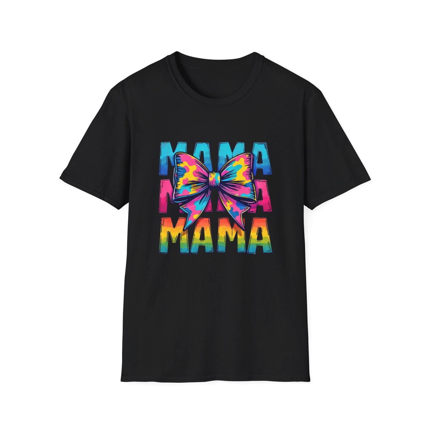 Neon MAMA T-Shirt with Coquette Bow