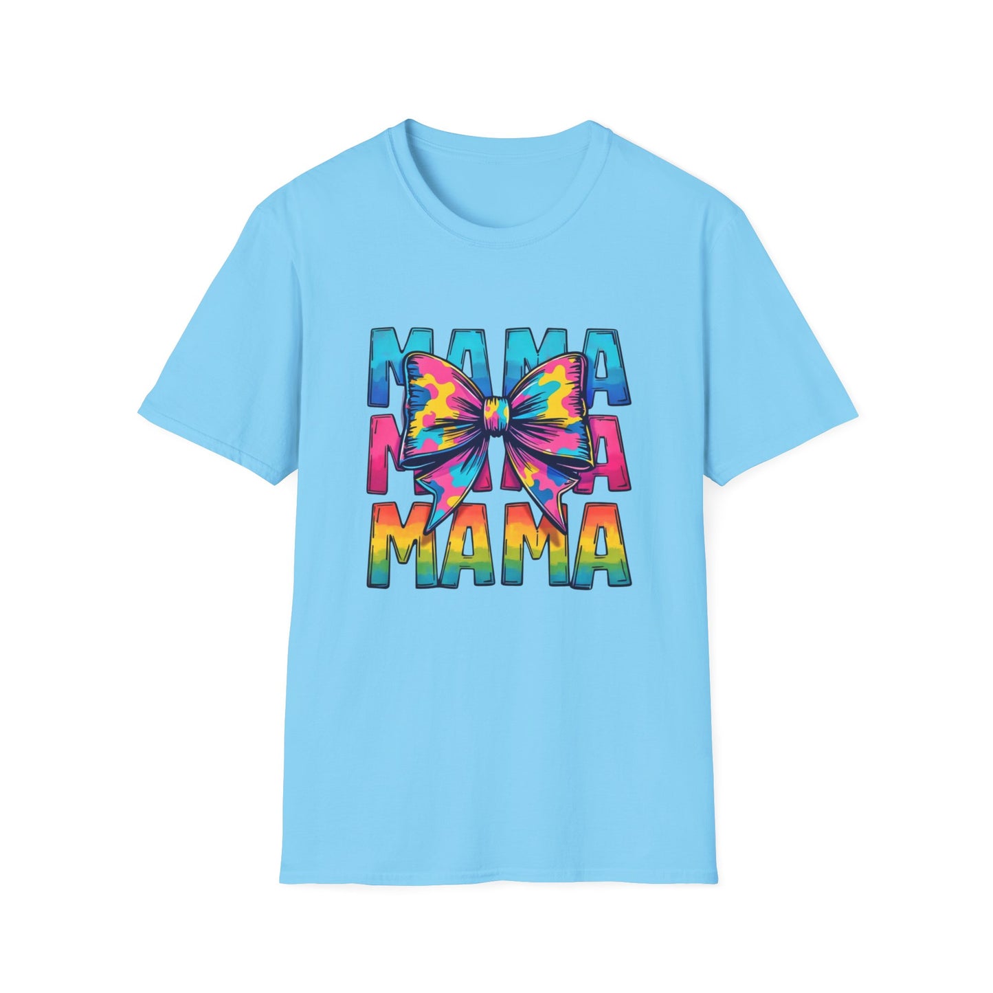 Neon MAMA T-Shirt with Coquette Bow