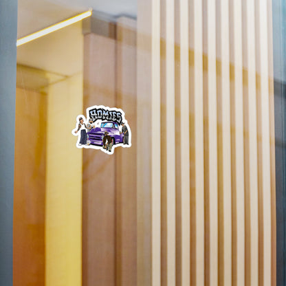 Homies Lowrider Vinyl Sticker — Purple Truck Kiss-Cut Decal