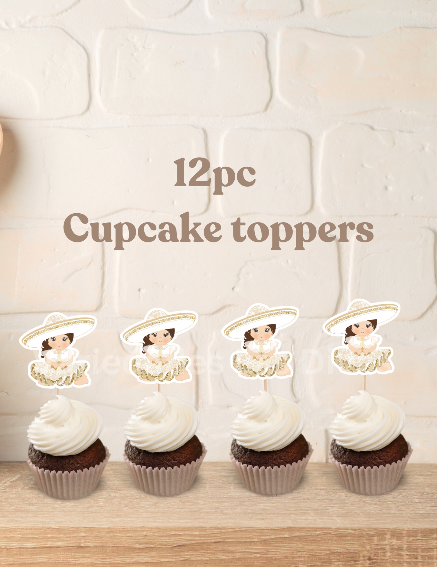 Charrita Cupcake toppers