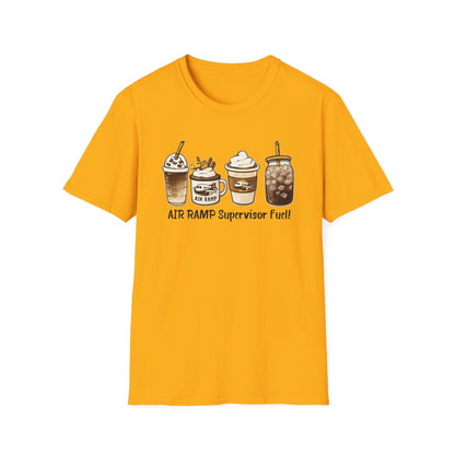 Air Ramp Supervisor Fuel T-Shirt — Coffee & Frappe Crewneck for Air Ramp Workers