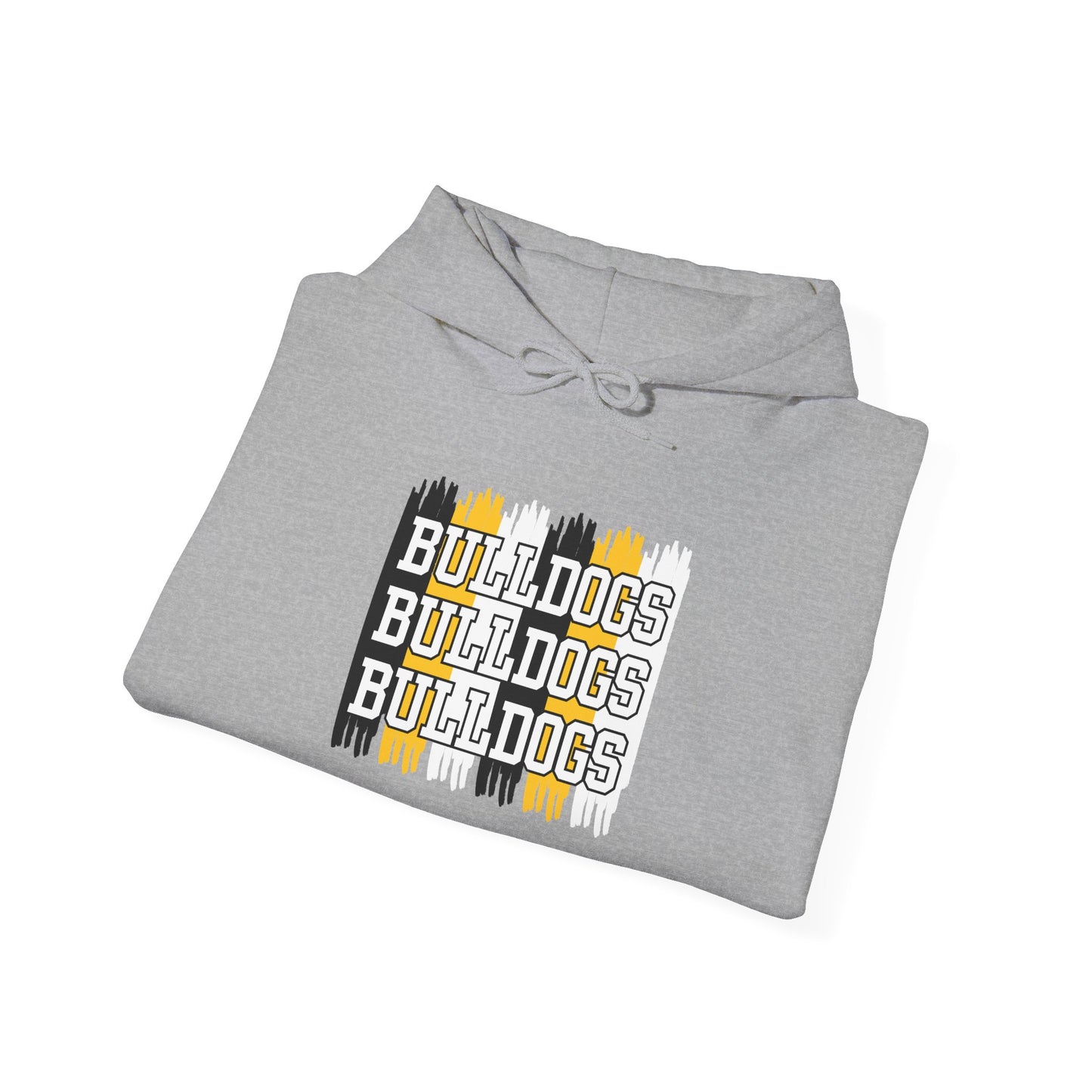Bulldogs Spirit Hoodie, Unisex Heavy Blend Sweatshirt, Team Spirit Apparel, Gift for Sports Fans, Casual Wear