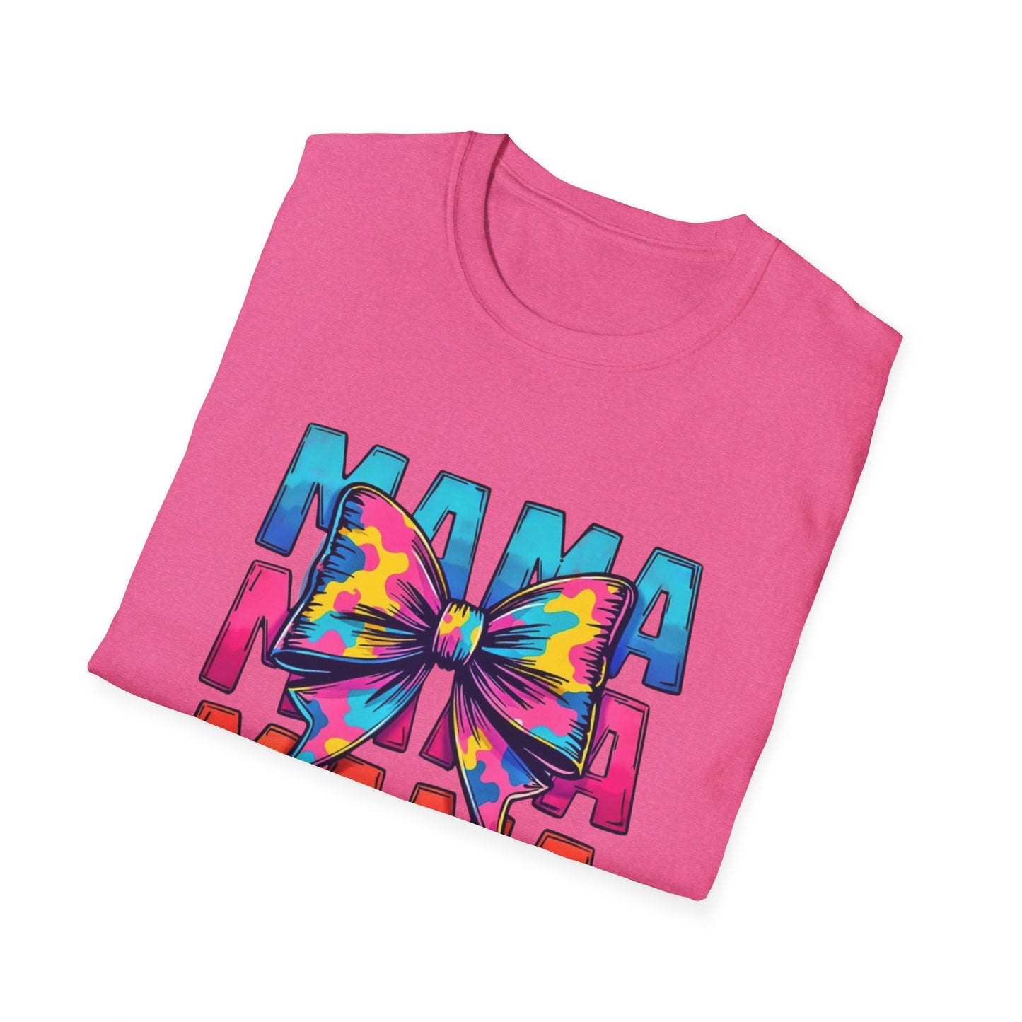 Neon MAMA T-Shirt with Coquette Bow