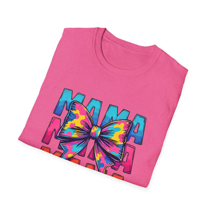 Neon MAMA T-Shirt with Coquette Bow