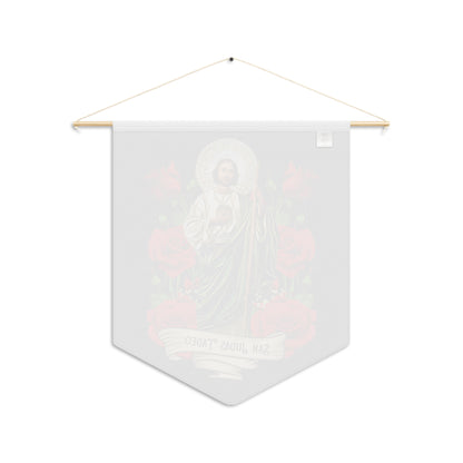 San Judas Tadeo Pennant - Religious Wall Decor, Spiritual Home Decoration, Catholic Gift, Faith-Based Décor, Festive Wall Banner