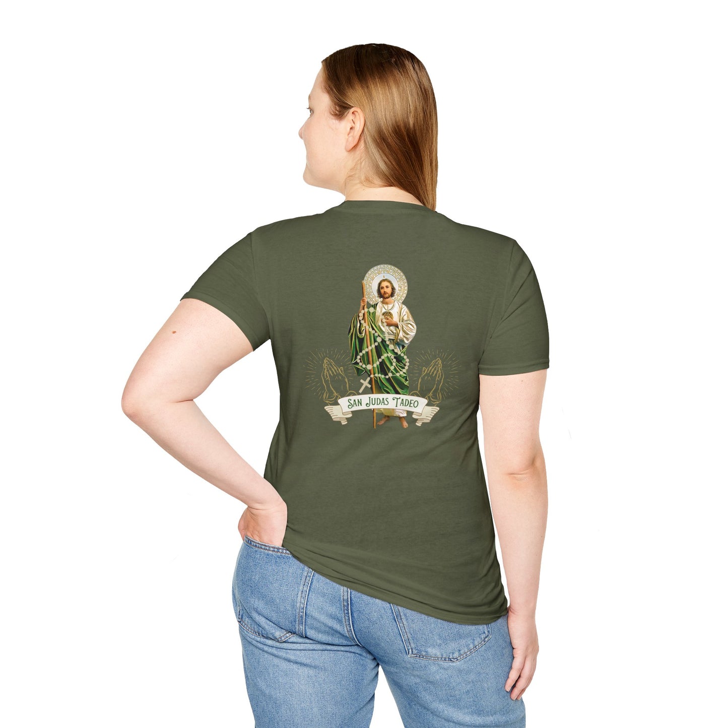 San Judas Tadeo Unisex Softstyle T-Shirt - Faith & Inspiration