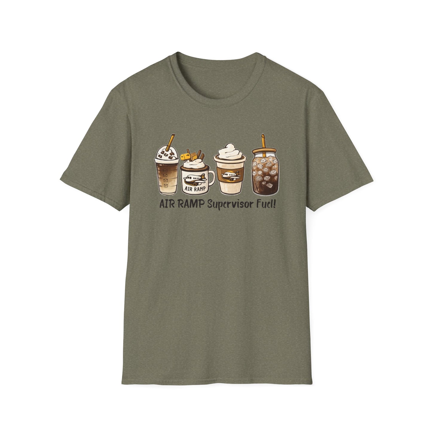 Air Ramp Supervisor Fuel T-Shirt — Coffee & Frappe Crewneck for Air Ramp Workers