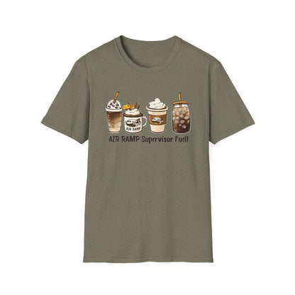 Air Ramp Supervisor Fuel T-Shirt — Coffee & Frappe Crewneck for Air Ramp Workers