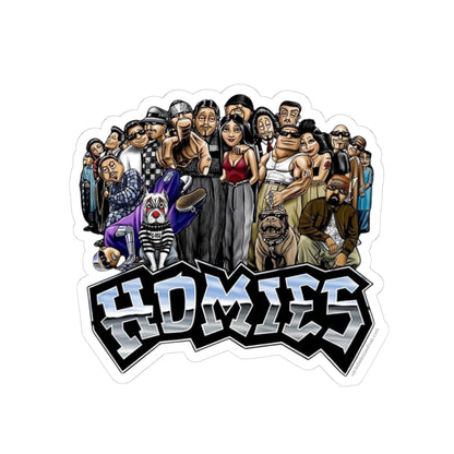 Homies Crew Kiss-Cut Sticker — Urban Chicano Art Laptop Decal